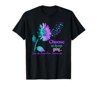 Choisissez de Continuer à avancer Prévention du Suicide des Femmes Tournesol T-Shirt