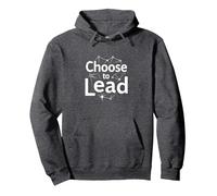 Choisissez de diriger : thème de réseau de Motivation inspirant Sweat à Capuche, Unisexe pour Adultes, Chiné Foncé, XXL