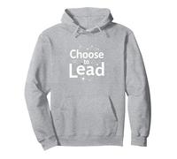 Choisissez de diriger : thème de réseau de Motivation inspirant Sweat à Capuche, Unisexe pour Adultes, Gris Chiné, XL