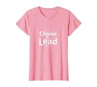 Choisissez de diriger : thème de réseau de Motivation inspirant T-Shirt, Femme, Rose, 3XL