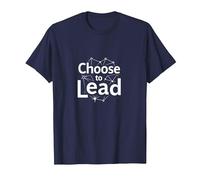Choisissez de diriger : thème de réseau de Motivation inspirant T-Shirt, Homme, Bleu Marine, 5XL