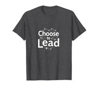 Choisissez de diriger : thème de réseau de Motivation inspirant T-Shirt, Homme, Chiné Foncé, XL