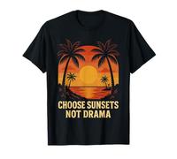 Choisissez des couchers de Soleil et Non Une Escapade relaxante T-Shirt