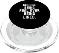 Choisissez d'être réel plutôt Que d'être aimé Sagesse Motivationnelle PopSockets PopGrip pour MagSafe