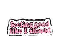 Choisissez heureux - Broche en émail avec un accent sur le bon amour, vous en valez la peine, Normale, Métal non précieux