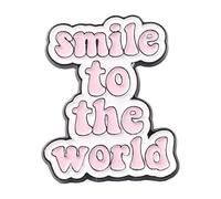 Choisissez heureux - Broche en émail avec un accent sur le bon amour, vous en valez la peine, Normale, Métal non précieux