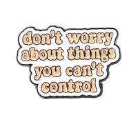 Choisissez heureux - Broche en émail avec un accent sur le bon amour, vous en valez la peine, Normale, Métal non précieux