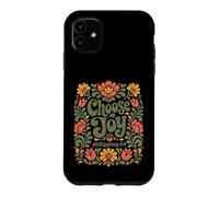 Choisissez Joy Philippians 4:4 vers chrétien Floral rétro Coque pour iPhone 11