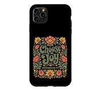 Choisissez Joy Philippians 4:4 vers chrétien Floral rétro Coque pour iPhone 11 Pro Max