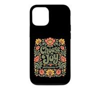 Choisissez Joy Philippians 4:4 vers chrétien Floral rétro Coque pour iPhone 12/12 Pro