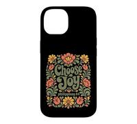 Choisissez Joy Philippians 4:4 vers chrétien Floral rétro Coque pour iPhone 14
