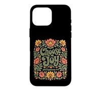 Choisissez Joy Philippians 4:4 vers chrétien Floral rétro Coque pour iPhone 16 Pro Max