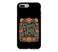 Choisissez Joy Philippians 4:4 vers chrétien Floral rétro Coque pour iPhone 7 Plus/8 Plus