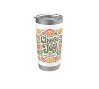 Choisissez Joy Philippians 4:4 vers chrétien floral rétro Gobelet isotherme en acier inoxydable double paroi