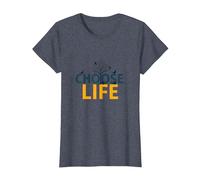 Choisissez la Vie : Inspirer la Sagesse de la Nature pour Les chercheurs de positivité T-Shirt, Femme, Bleu Chiné, M