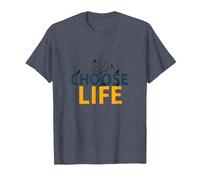 Choisissez la Vie : Inspirer la Sagesse de la Nature pour Les chercheurs de positivité T-Shirt, Homme, Bleu Chiné, XXL