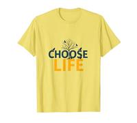Choisissez la Vie : Inspirer la Sagesse de la Nature pour Les chercheurs de positivité T-Shirt, Homme, Citron, L