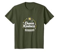 Choisissez Le Message de Compassion de l'unité inspirant la gentillesse T-Shirt, Enfant, Olive, 12 Ans