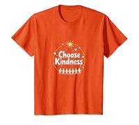 Choisissez Le Message de Compassion de l'unité inspirant la gentillesse T-Shirt, Enfant, Orange, 8 Ans