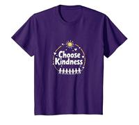 Choisissez Le Message de Compassion de l'unité inspirant la gentillesse T-Shirt, Enfant, Violet, 6 Ans