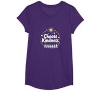 Choisissez Le Message de Compassion de l'unité inspirant la gentillesse T-Shirt, Fille, Violet, M