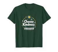 Choisissez Le Message de Compassion de l'unité inspirant la gentillesse T-Shirt, Homme, Vert Forêt, XL