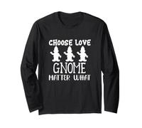 Choisissez Love GNOME Matter What Valentine's Day Love GNOME Manche Longue