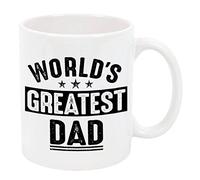 Choisissez votre fête des pères Cadeau pour papa Père Papa à café en céramique Tasses à thé World`s Greatest Dad blanc