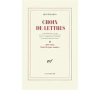 Choix de lettres Jean Paulhan (Auteur), Dominique Aury (Edité par), Jean-Claude Zylberstein (Edité par)