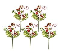 Choix De Noël - Décorations De Vacances De Noël, Décoration De 5pcs Ornements d'arbre Étincelants Boutures De Bonbons Roses Et Vertes pour Décorations De Vacances