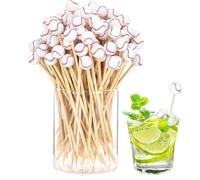 Choix de nourriture pour les amuse-gueules, dents de football pour les amuse-gueules,Les longs apéritifs choisissent les toppers à cupcake de football de baseball | 100 pièces de brochettes de sandwi