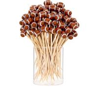 Choix de nourriture pour les amuse-gueules, dents de football pour les amuse-gueules,Long Baseball Soccer Cupcake Toppers Sandwich Sandwich Pockets - 100 pièces boissons des bases de fruits de