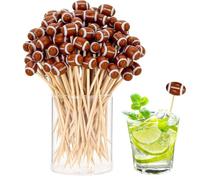 Choix de nourriture pour les amuse-gueules, dents de football pour les amuse-gueules | Long Baseball Soccer Cupcake Toppers Sandwich Sandwich Pockets - 100 pièces bains des collations de dessert de f