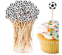 Choix de nourriture pour les amuse-gueules, dents de football pour les amuse-gueules - Toppers de cupcakes de football de baseball | Décorations de fête d'anniversaire de vacances, boissons décorativ