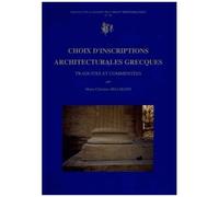 Choix D'inscriptions Architecturales Grecques