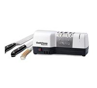 Choix du chef hybride étage de diamant HONE Aiguiseur de couteaux White and Brushed Stainless Steel