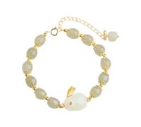 Choix Messages Couple Bijoux 1PC Imitation Jade Bracelets Female Hand Chain Retro Adjustable Bracele Women Ancient Style Transfer Bead Bracelets Jewelry 4 Phrases Couple Bijoux (A, One Size)