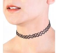 CHOKER CLASSIC Pendentif gothique noir CH12
