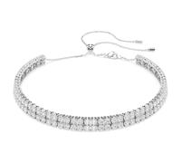 Choker Tennis Matrix, Taille ronde, Blanc, Métal rhodié OS