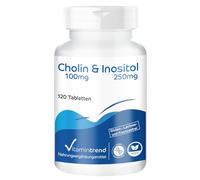 Choline & Inositol - avec 100mg de choline et 250mg d'inositol - 120 comprimés - hautement dosés - végétalien - suppléments d'Allemagne | Vitamintrend