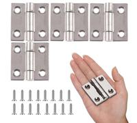 Chômes en acier inoxydable, charnières en acier inoxydable 4pcs 2 pouces polis et lisses avec des trous pré-percés et des vis d'installation pour l'armoire, la garde-robe, les meubles, le travail lou
