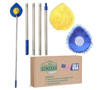 Chomp Balai à poussière à Long Manche télescopique avec Coussinet en Microfibre Lavable, Nettoyeur de Mur, de Plafond et de plinthe