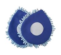 CHOMP! CleanWalls Lot de 2 recharges pour Balai en Microfibre Bleu Nouilles géantes réutilisables lavables Nettoyage de Cadre de fenêtre/Porte et plinthe