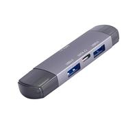 CHONCHOW Hub USB pour ordinateur portable, 4 ports en aluminium, répartiteur USB 3.0, concentrateur de données ultra fin, adaptateur multiport USB C pour ordinateur portable, PC, Mac, imprimante, clé