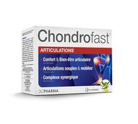 CHONDRO FAST - Soutien Articulaire| Soulage les Douleurs, Améliore la Mobilité des Articulations et Tendons | Glucosamine, Chondroïtine, Boswellia et Harpagophytum | Boîte de 60 Capsules - 3 CPHARMA