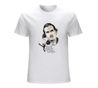 CHONG NA DUO Men's Fawlty Towers Grayscale Commission T Shirt Size L