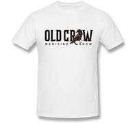 CHONG NA DUO Men's Old Crow Medicine Show Band Logo Black T Shirtarge Size S