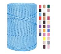 ChongKuan Fil de corde 3 mm X 225 m pour le crochet - Fil de macramé - Sacs - Fil de coton - Fil pour boulangerie - Cordon en coton - Corde macramé - Fil de coton - Fil de coton tressé - Fil textile