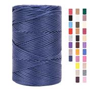 ChongKuan fil de coton tressé 3 mm x 225 m - Pour crochet et macramé - Sacs - 1,1 pièce