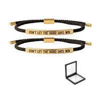 ChongKuan Lot de 2 bracelets « Dont Let The Hard Days Win » « Don't Lass Die Harten Tage Nicht Win » - Bracelets inspirants - Bracelet de motivation, Eine Grösse, 1 pièce, 1